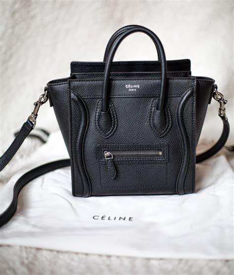 white celine nano bag|Celine nano luggage shoulder bag.